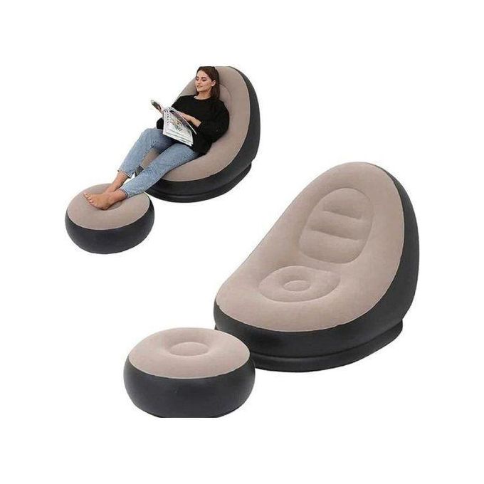 Inflatable Relaxing Sofa Chair + Foot Rest + Manual Pump